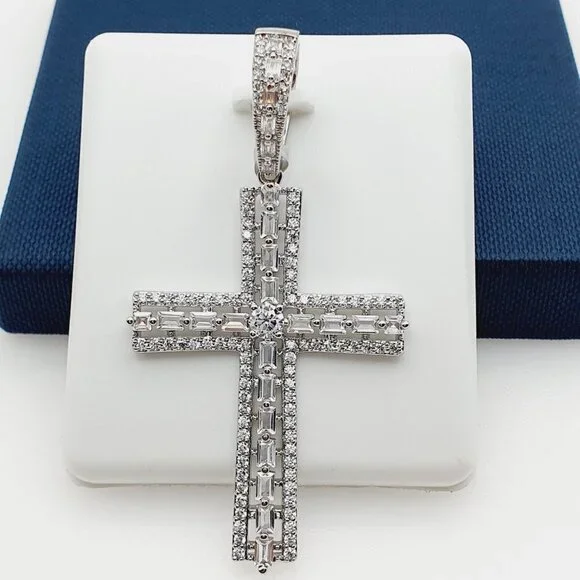 "925 Sterling Silver Plated CZ Pendant, INUS1BR190 - Picture 10 of 10